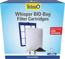 TETRA WHISPER BIO-BAG DISPOSABLE FILTER CARTRIDGES UNASSEMBLED LARGE 12 PACK New