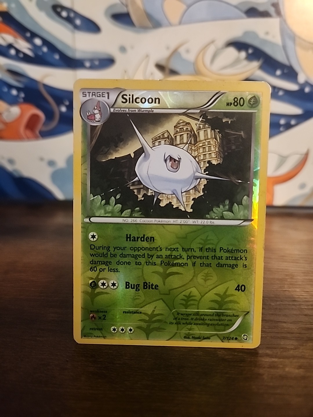 Pokemon Card Silcoon Dragons Exalted Reverse Holo 7/124