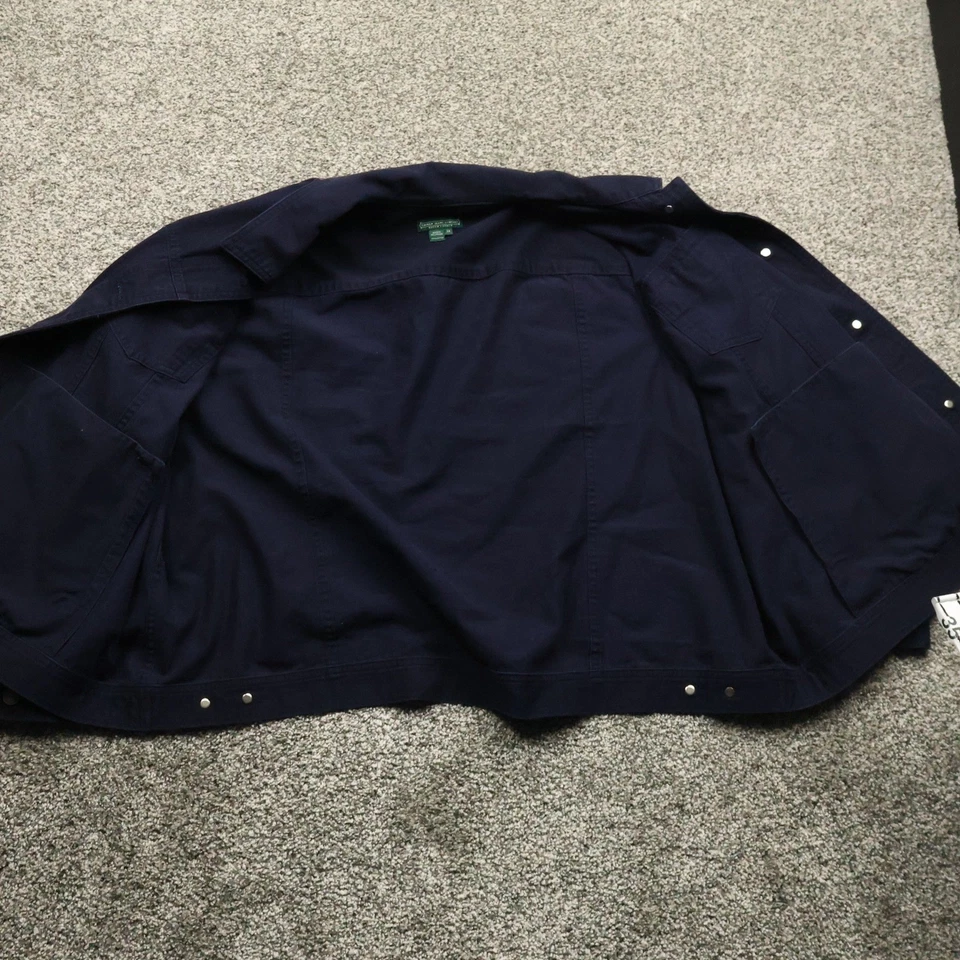 Lauren Jeans Co. Ralph Lauren Denim Jacket womens 3X Blue Button Front plus - Image 4 of 4