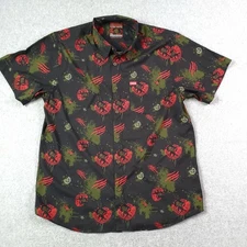 Dixxon Flannel Co Shirt Men's Large The Nightmare Black Multicolor Button Up