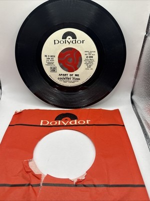 Vinly 45 Record White Label PROMO Country Funk Apart of Me - Way to Settle Down