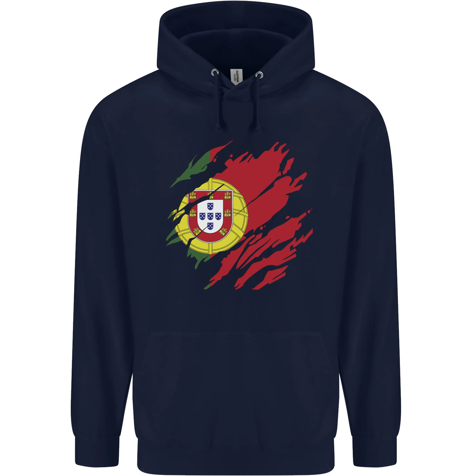 Torn Portugal Flag Portugese Day Football Childrens Kids Hoodie image 2