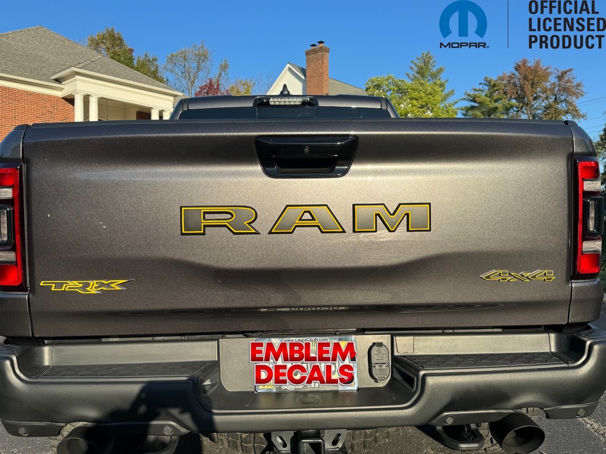 RAM 1500 TRX TAILGATE PACKAGE Emblem Overlay 2 TONE Decal 2021