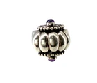 Vintage Sterling Signed 925 SE Bezel Amethyst Accent Modernist Boho Ring sz 7