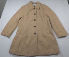 Allegra K - Women's - Pea Coat - Single Breasted - Color: Khaki - Size XL