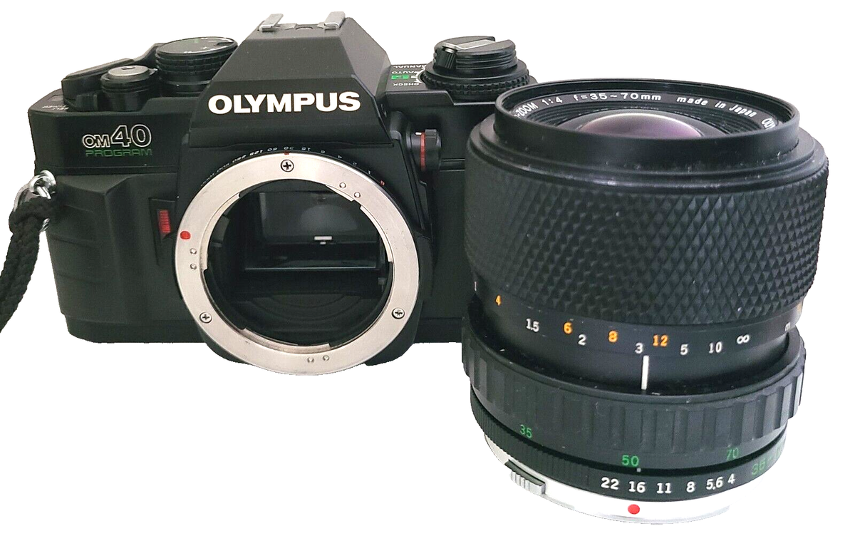 OLYMPUS OM40PROGRAM + COSINA 35-70mm一眼レフ Olympus OM40 Program Film Camera w S Zuiko MC 35-70mm f/4