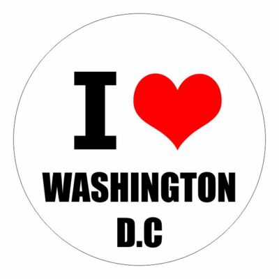 I love Washington D.C in 2 Größen erhältlich Aufkleber mehrfarbig Sticker