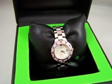 NIB Croton Watch MOP Face Rhinestone Bezel Metal Band Quartz Analog