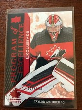 2019 UD TEAM CANADA JUNIORS- POE EXCLUSIVES RED-..TAYLOR GAUTHIER 029/150