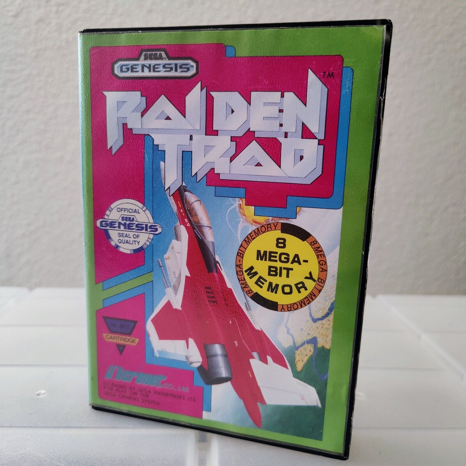 Raiden Trad (Sega Genesis, 1991) Authentic Original Case And Game No Manual