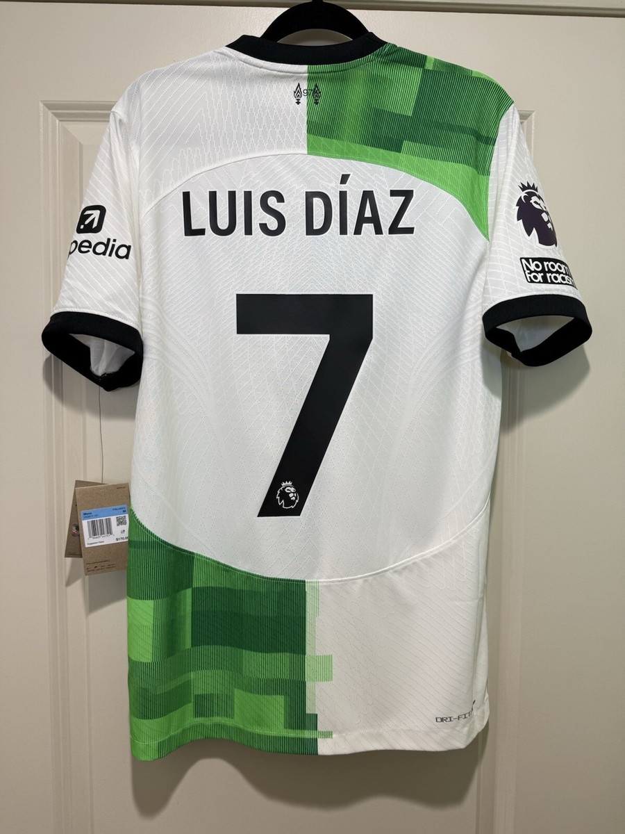 Luis Diaz #7 Men's MEDIUM Liverpool Authentic Nike Away Luis Diaz #7 Men's MEDIUM Liverpool Authentic Nike Away