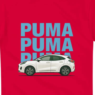 Puma T-Shirt inspiriertes Design für den Ford Puma Driving Enthusiast Tshirt Tee weiß