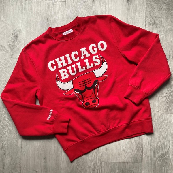 Sudadera roja Chicago Bulls NBA Mitchell & Ness talla S usada