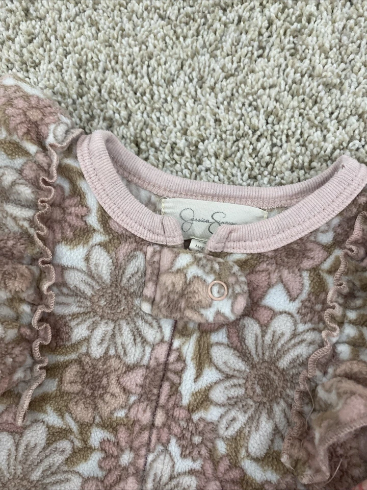 Lote de 2 Pijamas Bebé Niña 12 Meses Cremallera Una Pieza Jessica Simpson Moderno Foto 2 de 3