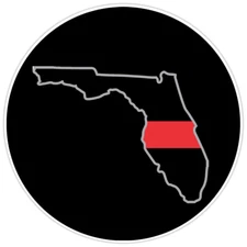 First Responder Thin Red Line Florida Firefighter Bumper Sticker Military 5"