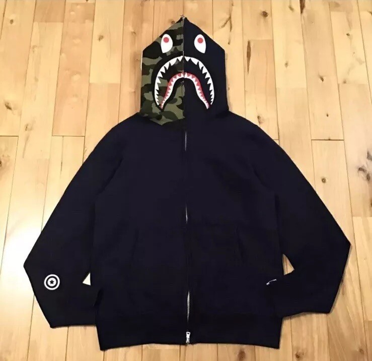 🔥🔥Brand NEW 🔥🔥Bape 1st Camo Shark Full Zip Double Hoodie- XL #TRENDING