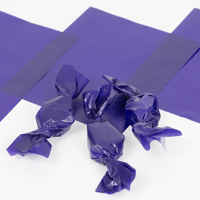 Purple Wax Candy Wrappers for caramels & taffy Purple 4"x5", 1 lb