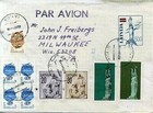 New ListingLatvia 1992 Airmail Cover to Usa Type A18 Uprated w/stamps