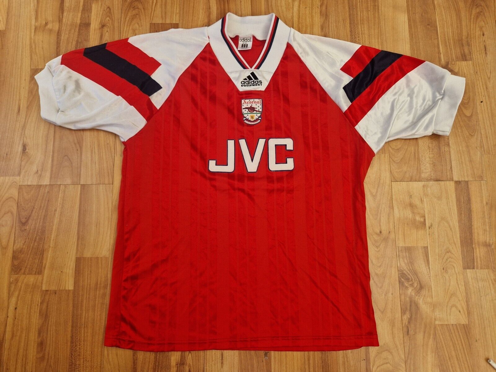 Arsenal Home football shirt 1992 - 1994. Sponsored by JVC