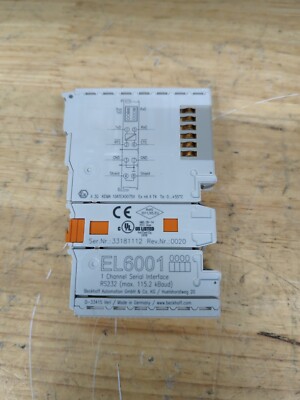 Beckhoff EL6001 EtherCAT Terminal 1-channel Communication Interface Serial RS232