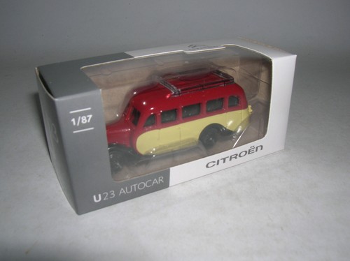Norev Citroen U23 Autocar Baujahr 1947 rot creme jaune bord 1:87 H0 Art. 191099 - Picture 2 of 3