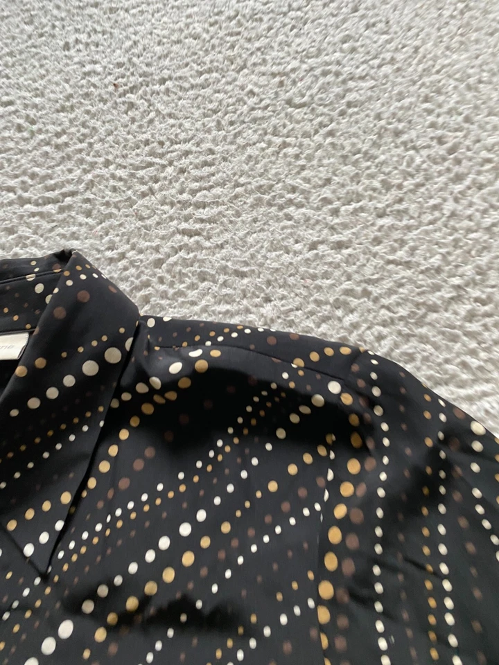 Camisa Liz Claiborne Mujer Seda Manchada Manga Larga Abotonada Multicolor Talla 12 Foto 3 de 4