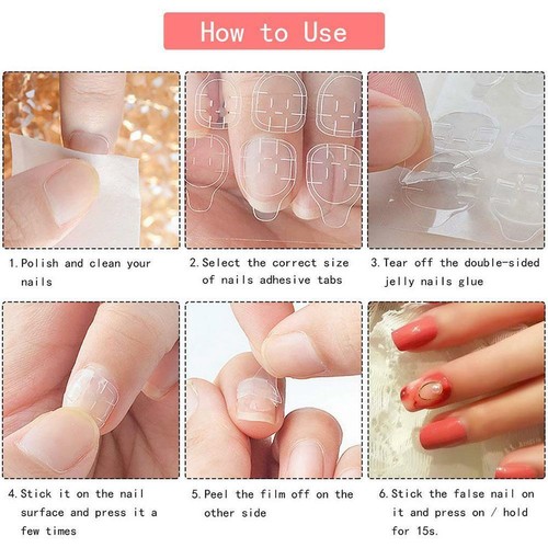 240PCS Clear Double-Sided Nail Glue Tape Sticker Adhesive Nail Tabs Press48 - Picture 8 of 12