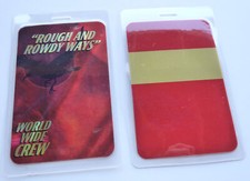 Bob Dylan Rough Rowdy Tour Crew Concert Backstage Pass Laminate D18