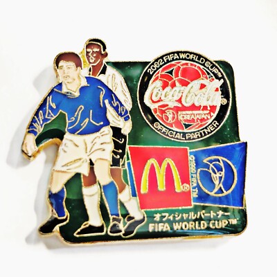 2002 FIFA WORLD CUP Pin Badge Korea Japan Football Soccer COCA
