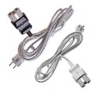 Heißgeräte Kabel 2m Stecker Keramik für Heizgeräte Samowar Waffeleisen Toaster