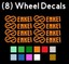 thumbnail 25 - 8 Enkei Logo Vinyl Decals Stickers for GTC01 PF01 RPF1 Wheels Rims