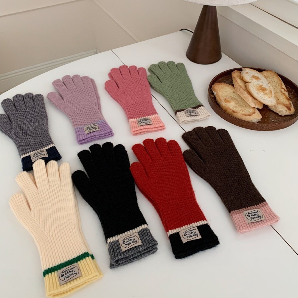 Touchscreen Finger Gloves Long Winter Gloves Warm Mittens Outdoor Riding