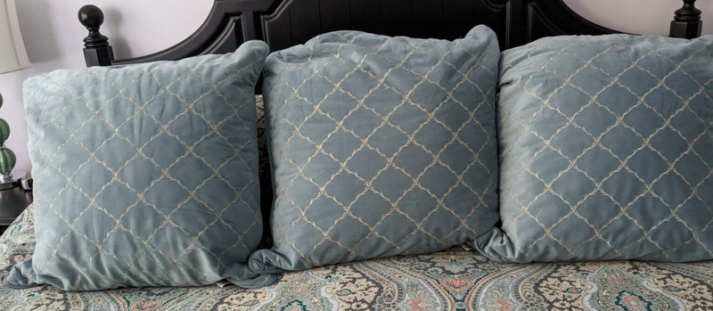 Three BILTMORE Virginia Collection Euro Shams in Agate 26x26