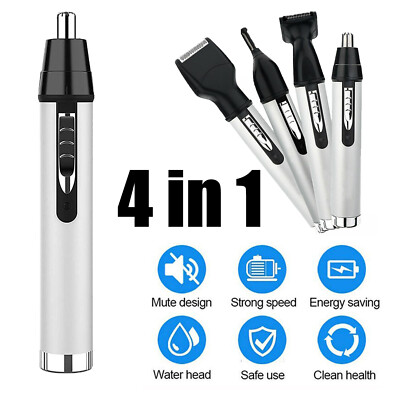 Electric Men Ear Beard Nose Hair Trimmer Eyebrow Mustache Remover Shaver Clipper