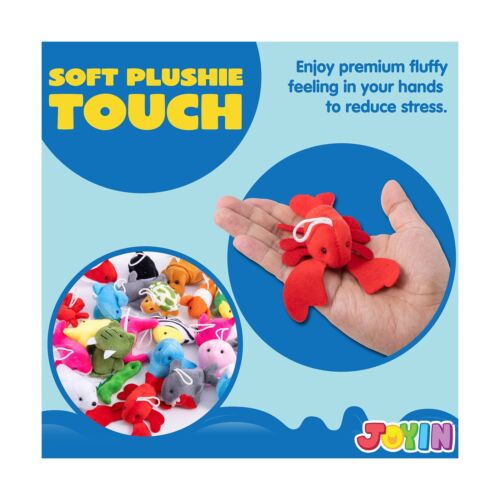 JOYIN 24 Pcs Mini Sea Animal Plush Toys, 3” Stuffed Sea Animal Bulk for Ki - Picture 4 of 9