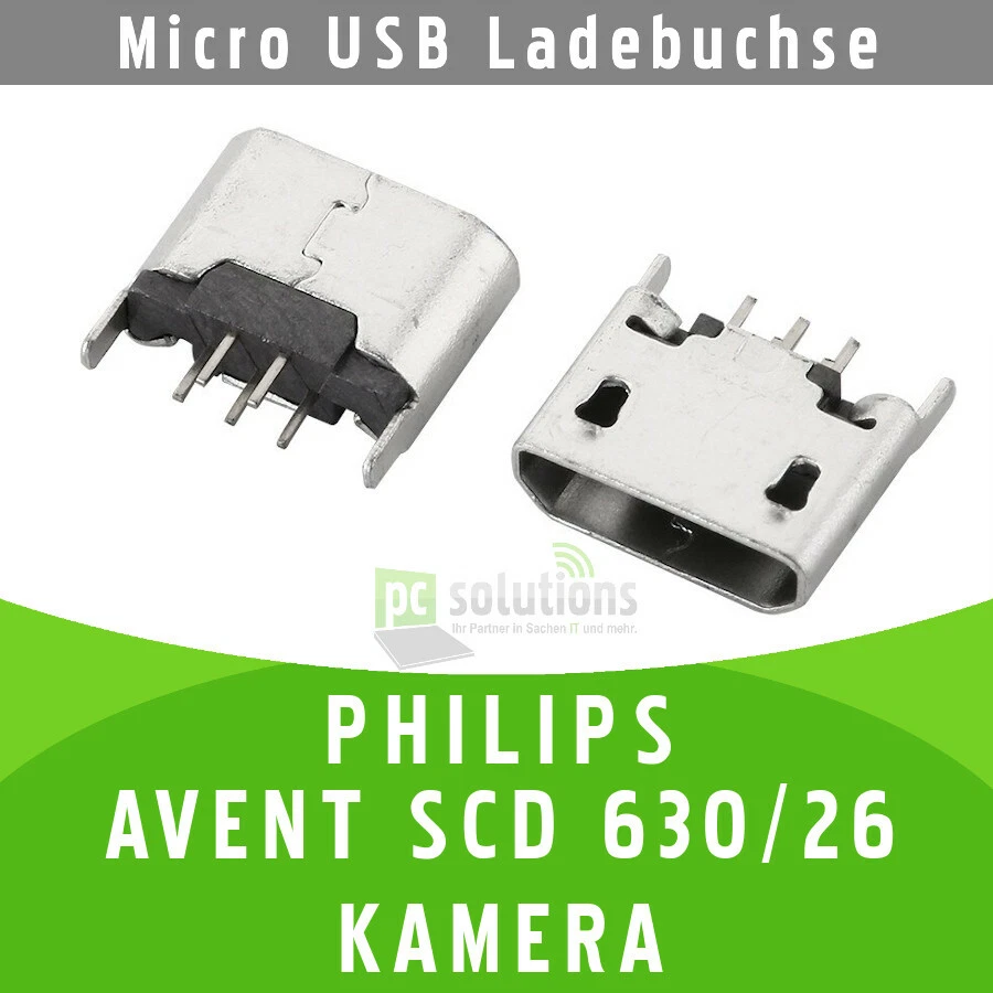 ✅ PHILIPS AVENT SCD 630/26 KAMERA Micro USB Ladebuchse Buchse Port Connector