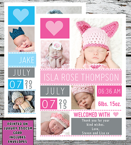 luxury birth announcement cards