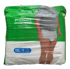 Amazon Basics Mens Protective Underwear - XXL 64-80 Waist - 14 Count