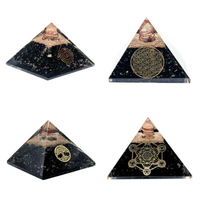 Orgonit Chakra Pyramide schwarzer Turmalin groß Reiki Ladung Orgon Kristall Geschenk