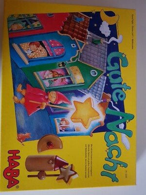 HABA Gute Nacht  Spiel 4260 erstes Spiel ab 2 Jahren Leuchtender Mond Legespiel
