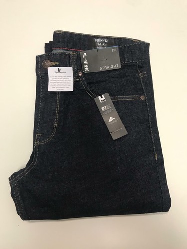 Men's Basic Ex-Store,Straight Leg Jeans Work Denim Pants Casual Trousers All Wai - Zdjęcie 4 z 5