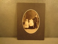 Victorian Antique Cabinet Card Photo of Young Children, Kids,Siblings, Boy Girl