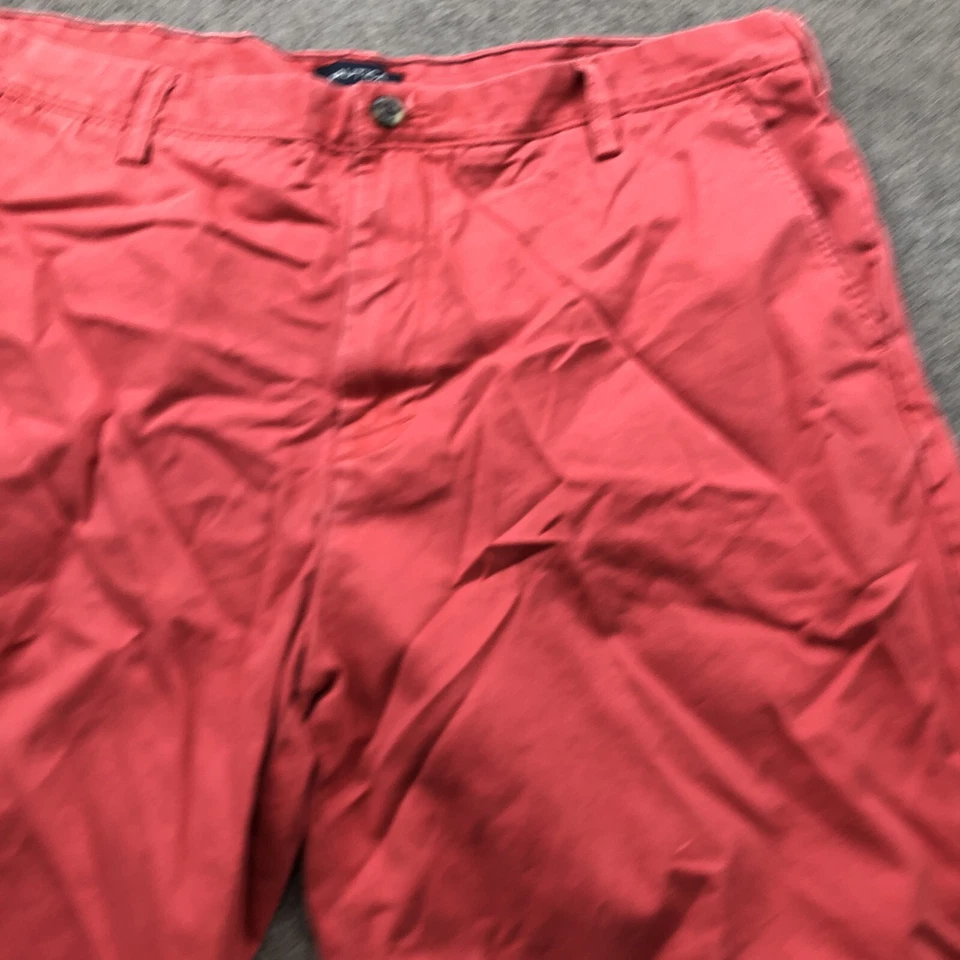 Pantalones Cortos Nautica Para Hombre 38 Rojo Frente Plano Chino Informal Algodón Preppy 9" Entrepierna Foto 3 de 4