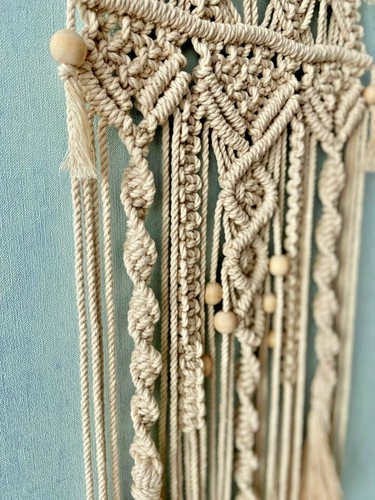 Macrame Decoración de Pared NUEVO Tapiz Bohemio Hecho a Mano Colgante Boho Arte Tejido en el Hogar - Imagen 3 de 9