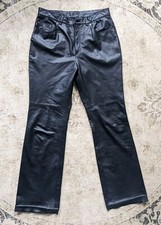 Ralph Lauren Jeans Women's Black Soft Leather Pants Size 10