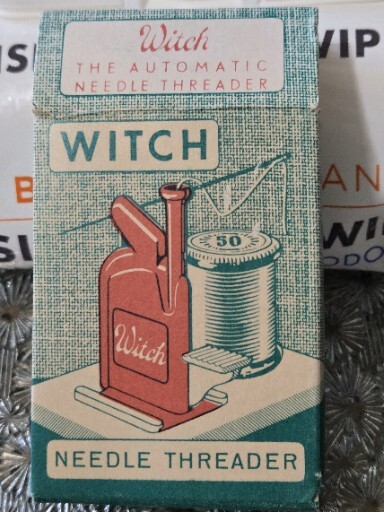 Vintage Witch Automatic Needle Threader Box & Instructions Western Germany
