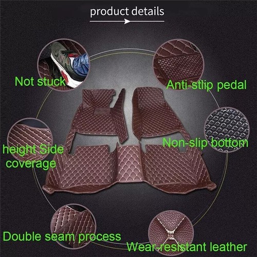 Fit For Honda Civic luxury custom waterproof leather Car Floor Mats Carpet Liner - Picture 11 of 24