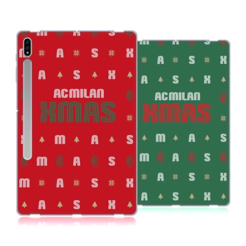 OFFICIAL AC MILAN CHRISTMAS JUMPER SOFT GEL CASE FOR SAMSUNG TABLETS 1 - Picture 1 of 9