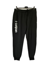 UMBRO Pantalone Tuta Uomo Cotone Logo XL RN 109787 Black Fit Gym Sportwear