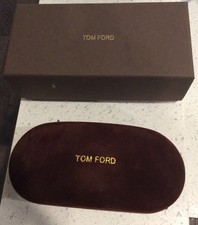 NEW TOM FORD BROWN AUTHENTIC EYEGLASSES SUNGLASSES CASE W/CLOTH  BOX